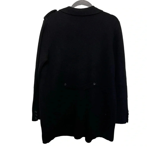 Talbots Wool Blend Open Cardigan Black Size Large - Picture 4 of 9